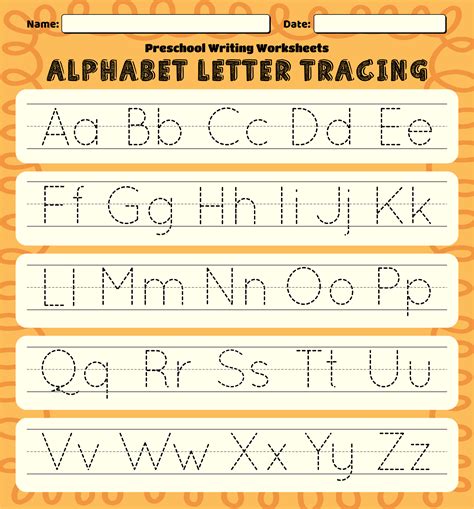 FREE Alphabet Tracing Worksheets for Preschoolers.